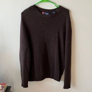 Chaps Men's Dark Brown Crewneck Sweater